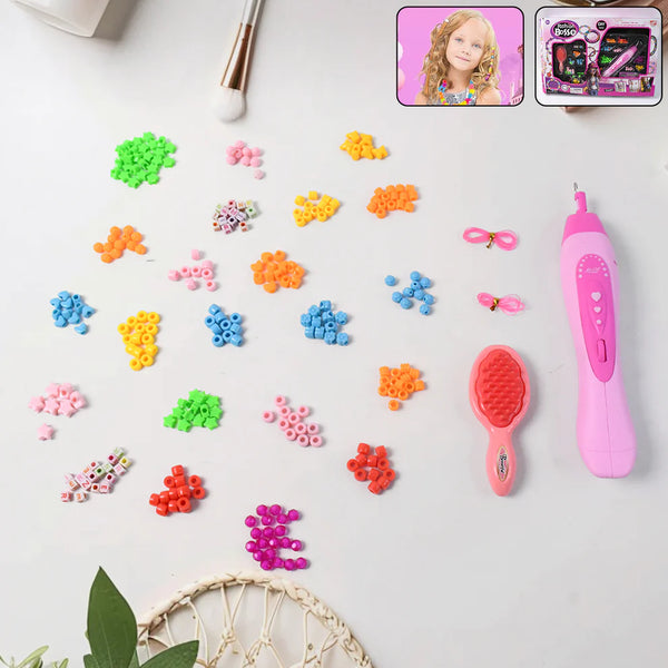 Hair Styling Clasp Clips Twisting Stringing Beads Kit For Girls Portable Hair Braider Machine Hairstyle Braid Kit Diy Hair Styling Tool With Comb Rubber Button Beads And Beads