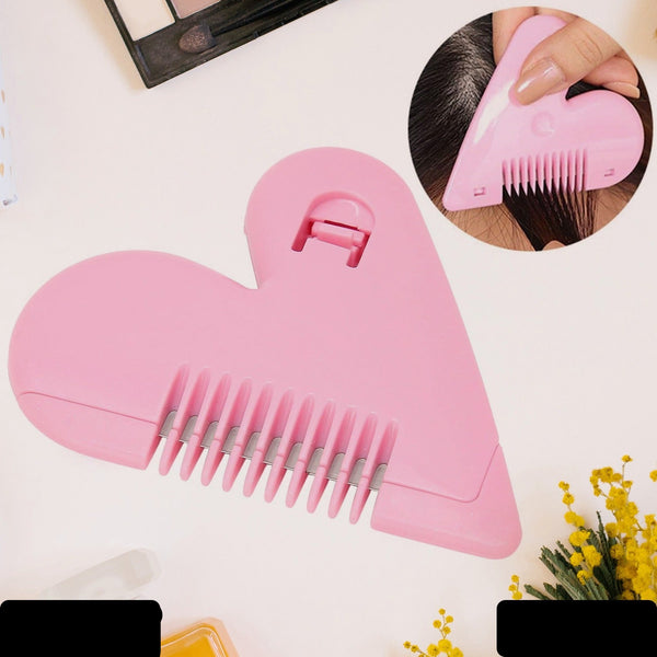 Heart Shape Plastic Hair Cutting Scissors For Baby Girls Lightweight Portable Hair Thinning Doubleedge Stainless Steel Convenient For Hair Cutting For Hair Thinning (1 Pc )