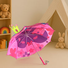 3d Kids Umbrella With Cartoon Print  Cute Waterproof Rain Umbrella (1 Pc)