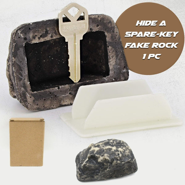 Hide A Key Outside Rock Looks Like A Real Rock - Weatherproof Rock Key Perfect For Emergencies - Fake Rock Key Hider Outside Decorative (1 Pc)
