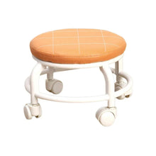 Roller Seat Stool Low Height Rolling Stool Multifunctional Small Household Movable Mini Stool Pulley Wheel Stool For Garage Home Library (1 Pc)