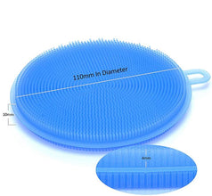 Silicone Dish Scrubber Sponge Mildew Free Non Stick Heat Resistant (2Pc)