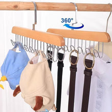 Space Saving 8 Hooks Wooden Hangers (Hanging Hook Included  1 Pc)