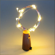 Wine Bottle Cork String Light Multi Led 2m Cable Length Copper Wire Battery Operated Warm White  1 Pc)