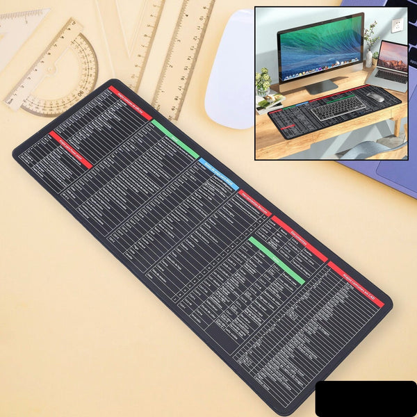 Shortcut Keyboard Mat Mouse Pad Mat Mouse Pads For Desk Quick Key Super Large Anti-slip Keyboard Pad Desk Accessories Desktop Mouse Pad Office Oversized Big Mouse Pad Rubber (8030 Cm)