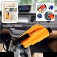 2 In 1 Emergency Safety Cutter With Key Chain Small Portable Handy Emergency Safely Glass Breaking  Seat Belt Cutting Keychain Tool