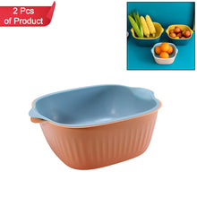 Kitchen Bowl Plastic Washing Bowl And Strainer Drainer Basket For Home  Kitchen Use