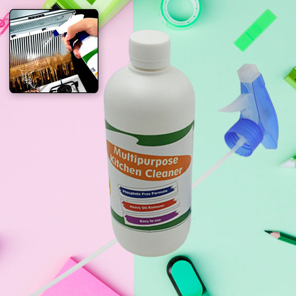 Kitchen Cleaner Spray Oil Grease Stain Remover Stove  Chimney Cleaner Spray Non-flammable Nontoxic Magic Degreaser Spray For Kitchen Gas Stove Cleaning Spray (Approx 500ml)