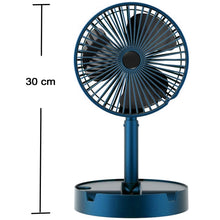 Telescopic Electric Desktop Fan Height Adjustable Foldable  Portable For Travel carry Silent Table Top Personal Fan For Bedside Office Table (Battery Not Include)
