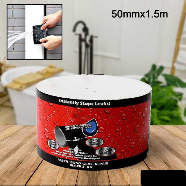 Leak Proof Tape Sealing Tape Stickers Water Leakage Stopper Block Quick Pipe Fix Pvc Waterproof Strong Adhesive Diy Home Garden Sticker Tapes (50mmx1.5m)