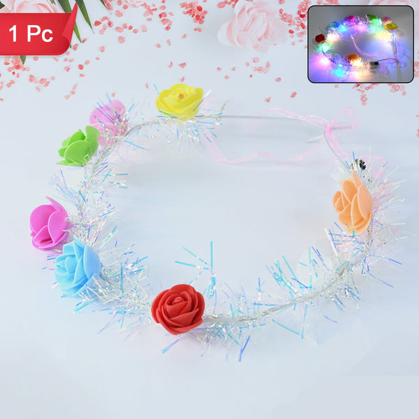 Led Flower Crown Headband Multicolor Light-up (1 Pc)