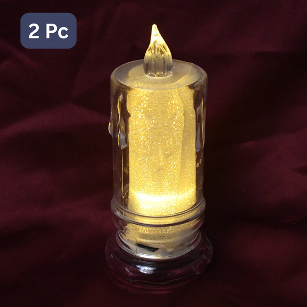 Led Tea Light Candle For Christmas Festival Candles (2 Pc)