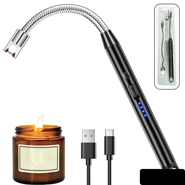 Lighter Long Flexible Electric Arc Usb Rechargeable Windproof Flameless Electronic Smoking Plasma Lighters