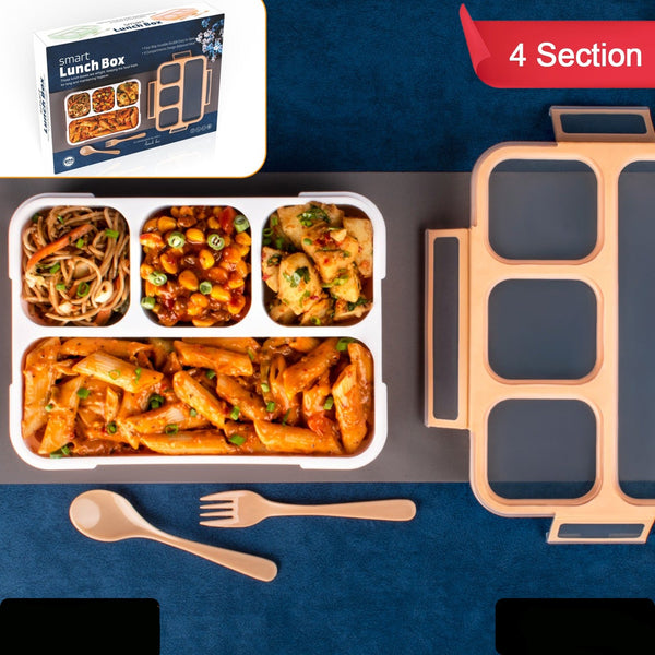 Lunch Box 4 Compartment With Leak Proof Lunch Box For School  Office Use