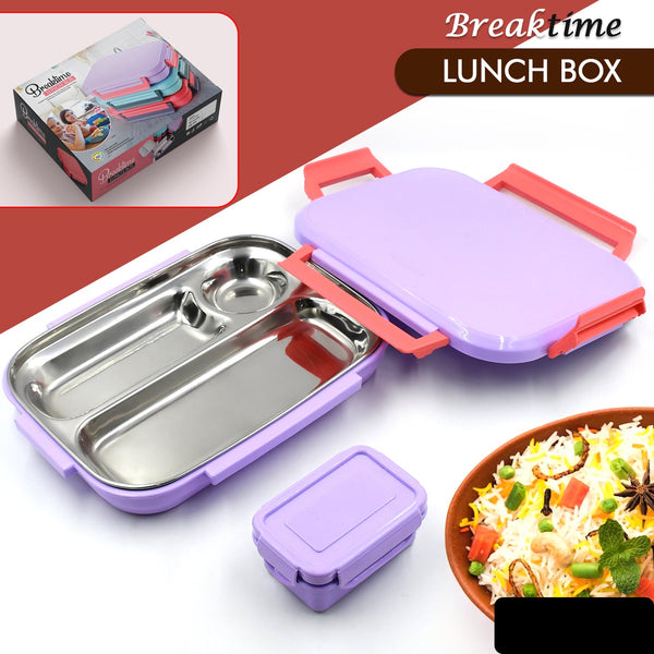 Lunch Box Plastic With Steel Plate Small Lunch Box High Quality Box For Kids School Customized Plastic Lunch Box For Girls  Boy