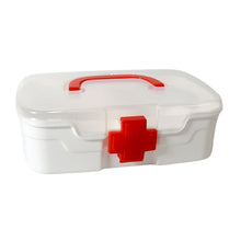 Medical Box 1 Piece Indoor Outdoor Medical Utility Medicine Storage Box Detachable Tray Medical Box Multi Purpose Regular Medicine First Aid Box With Handle  Transparent Lid