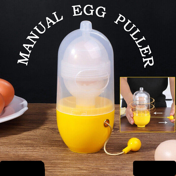 Manual Egg Puller Scrambler Household White Egg Yolk Mixer Kitchen Tool Mix Manual Scrambler Convenient Without Breaking Eggs.
