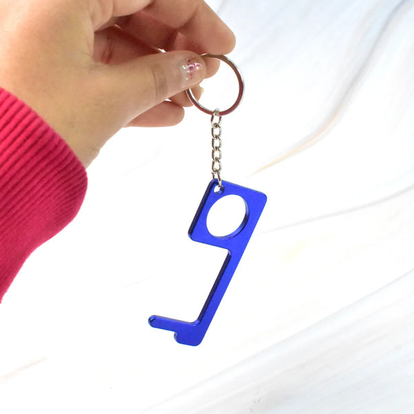 Metal Key Shape Keychain Door Opener Tool (3 Pc)