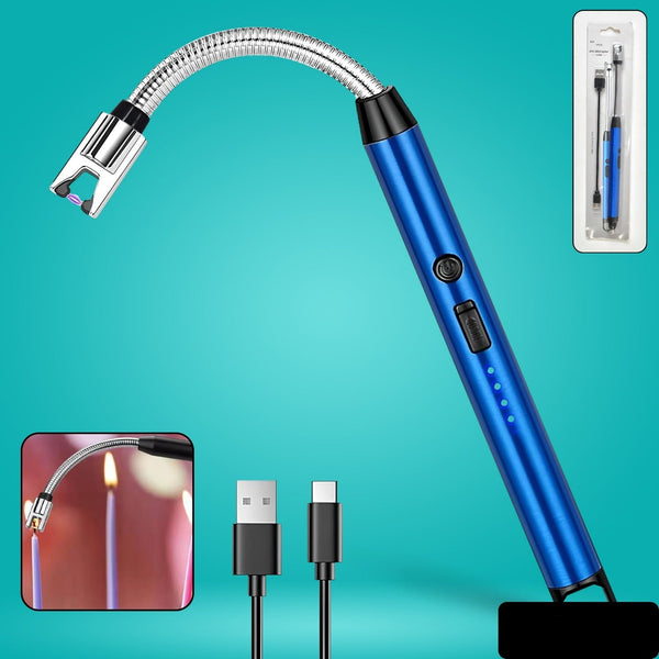 Metal Rechargeable Electric Arc Lighter With Flexible Neck (1 Pc)