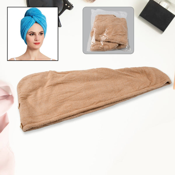 Microfiber Hair Wrap Towel Cap Quick Turban Hair-drying Absorbent Microfiber Towel  Dry Shower Caps (1 Pc)