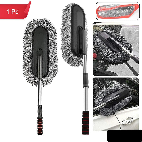 Car Duster Long Retractable soft non-slip handle Multipurpose Microfiber Wash Brush Vehicle Interior And Exterior Cleaning Kit With For Car Boats Or Home