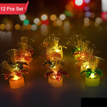 Fiber Optic Light Mini Color Change Led Table Centerpieces  Light Up Candle - Pack Of 12