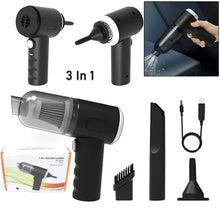 3 In 1 Car Mini Vacuum Cleaner With Blower Wireless Portable Rechargeable Handheld High Power Suction Vacuum Cleaning Machine For Home Car Computer Keyboard Cordless Air Blowing Dusting