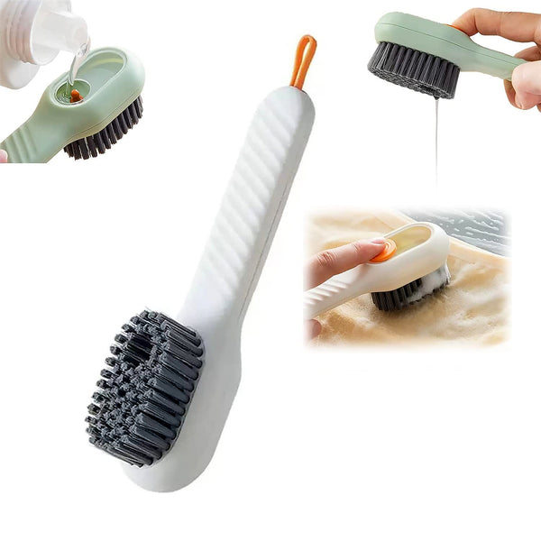 Multifunctional Scrubbing Brush With Liquid  Soap Dispenser Cleaning Brush With Liquid  Soap Dispenser Shoe Brush For Cleaning Cloth Cleaning Brush With Handle liquid Shoe Brush For Shoe Clothes (1 Pc)