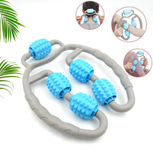 Muscle Massage Roller 5 Wheels Relieve Soreness Leg Muscle Roller Fitness Roller Muscle Relaxer Massage Roller Ring Clip All Round Massaging Uniform Force Elastic Pp Drop Shaped For Home Use (1 Pc)