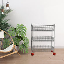 Stainless Steel Fruit Vegetable Stand Kitchen Trolley 3 Tier Kitchen Trolley  Fruit Basket  Vegetable Stand For Storage  Onion Potato Rack For Kitchen  Vegetable Rack For Kitchen