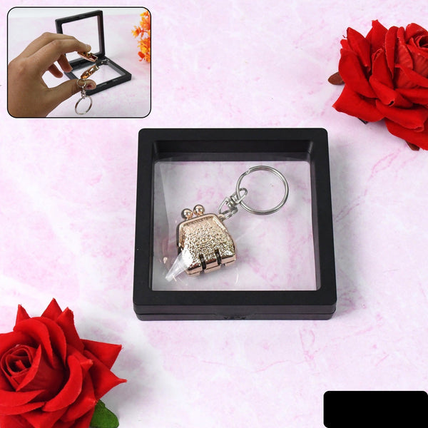 Nail Clipper Keychain With 3d Floating Frame Display Case (1 Set)