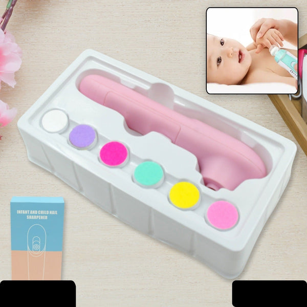 6 In1 Electric Manicure Nail Sharpener For Babies And Children Baby Nail Cutter Manicure With 6 Grinding Heads Electric Baby Nail File Electric Nail Clipper Toddler Nail Scissors
