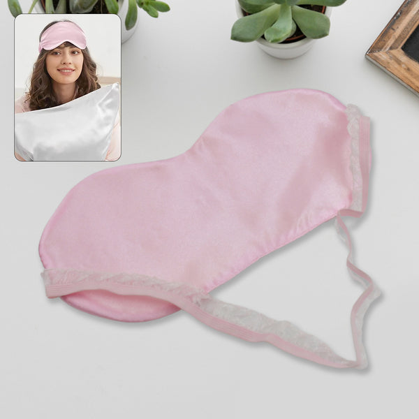 New Men Women Blindfold Soft Satin Sleep Mask Eye Mask Blind Fold Block Out Light For Travel Shift Work  Meditation (2 pc)