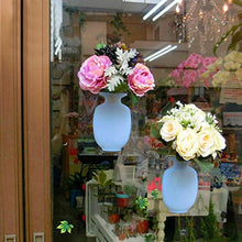 Wall Hanging Silicone Flower Pot Sticker Plant Rack For Decoration (2 Pc, Multicolour)