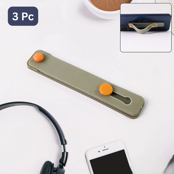 Olive Green Phone Loop Finger Holder Phone Grip Straps Silicone Phone Finger Strap (3 Pc)
