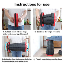 Foldable Retractable Height Adjusting Stool Space Saving Telescopic Stool For Fishing Hiking Stool For Adults And Kids.