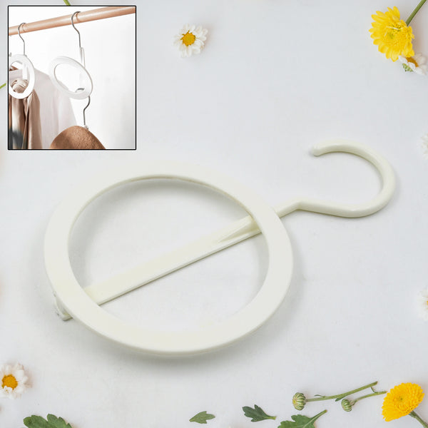 Plastic Circle Hanger Hat Closet Joint Hanger Rings Hanger Hat Storage Towel Hanger Hook Bag Hanger Storage For Wall Door Closet Bathroom (3 Pc)