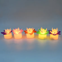 Decoration Candles Led Diwali Decor Lotus Flower Candle (5 Pc)