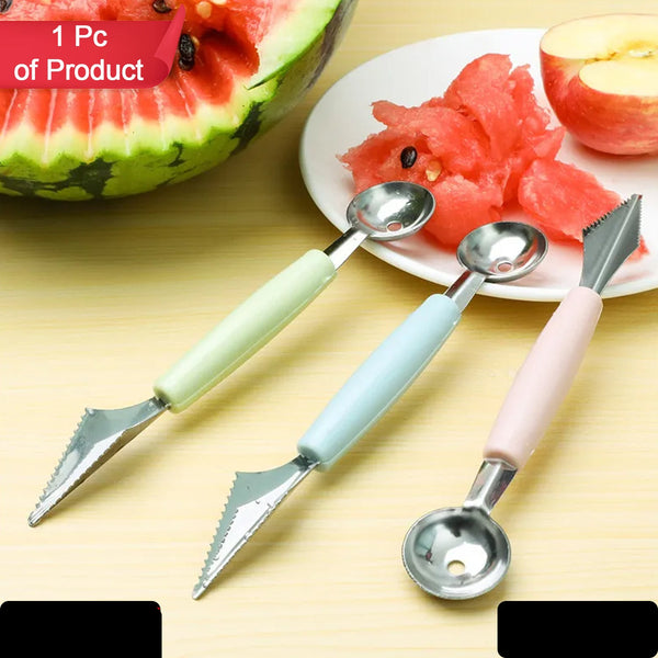 Multifunctional Stainless Steel Fruit Vegetable Pattern Carving Knife Peeler Corer Spherical Dig Ball Scoop Garnishing Dig Ball Spoon Kit.