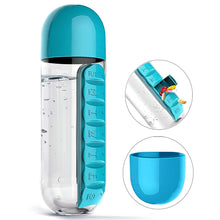 Pill Vitamin Bottle Water Bottle Multi Functional Use For Traveling  Outdoor Use Water Bottle Travelling Kit Summer Special Bottle (600 Ml   Mix Color )