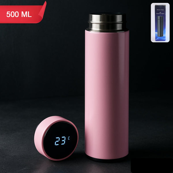 Pink Vacuum Insulated Water Bottle (1 Pc  500ml)