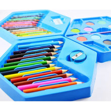 46 Pcs Plastic Art Colour Set With Color Pencil Crayons Oil Pastel And Sketch Pens