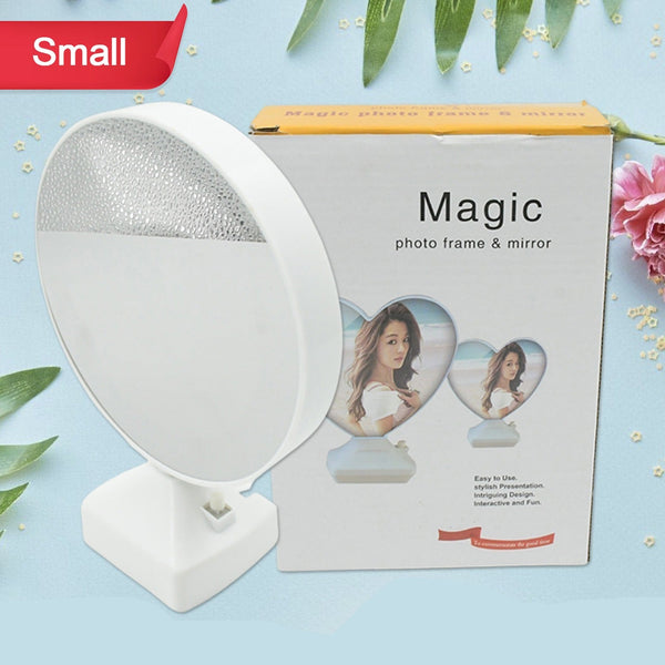 Plastic 2 In 1 Mirror Come Photo Frame With Led Light