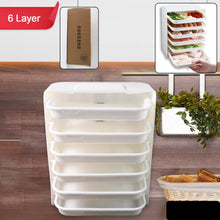 Plastic 6 Layer Wall-mounted Food Organizer Rack (1 Set)