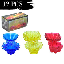 Plastic Candle Cup With Multi Shape  (Multicolor)