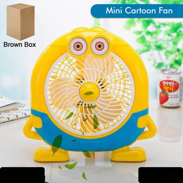 Plastic Cute Mini Cartoon Electric Usb Fan Desk Fan For Children (Battery Not Include)