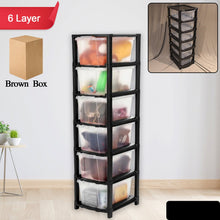 6-layer Modular Plastic Drawer Storage Cabinet