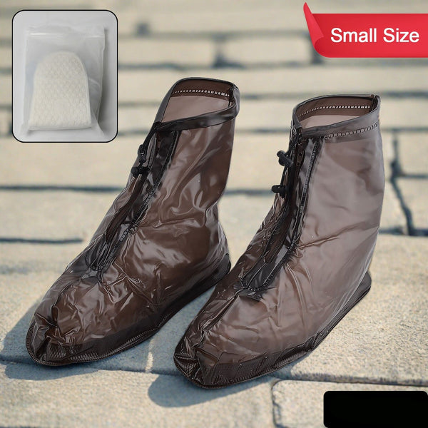 Plastic Shoes Cover Reusable Anti-slip Boots Zippered Overshoes Covers Transparent Waterproof Snow Rain Boots For Kids  Adult Shoes For Rainy Season (1 Pair)