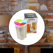 4 Section Storage Containers Airtight Transparent Food Plastic Storage Container