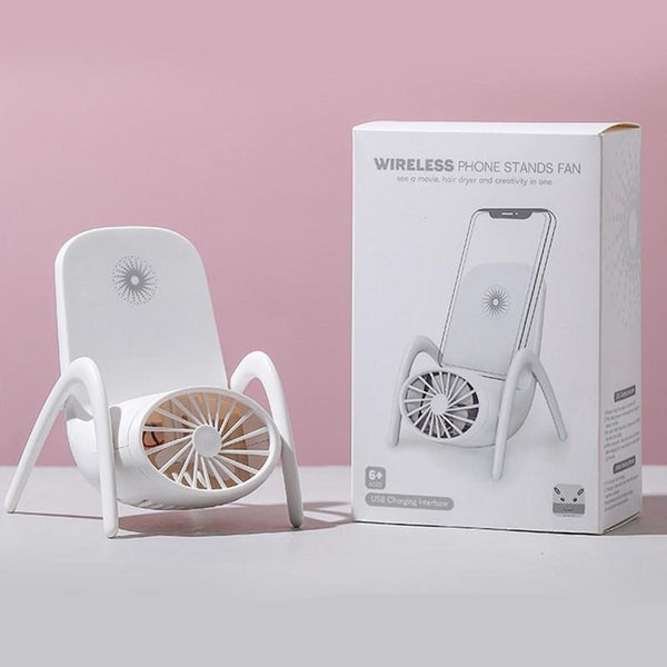 Portable Mobile Phone Holder Fan  Personal Fan Multi- Function Fan Handheld Charging Fan (Battery Not Include)